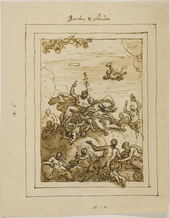Framed Print : Bacchus and Ariadne, n. d. Creator: Sir James Thornhill Framed Print : Bacchus and Ariadne, n. d. Creator: Sir James Thornhill