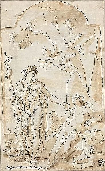 Bacchus and Ariadne, n.d. Creator: Gaspare Diziani