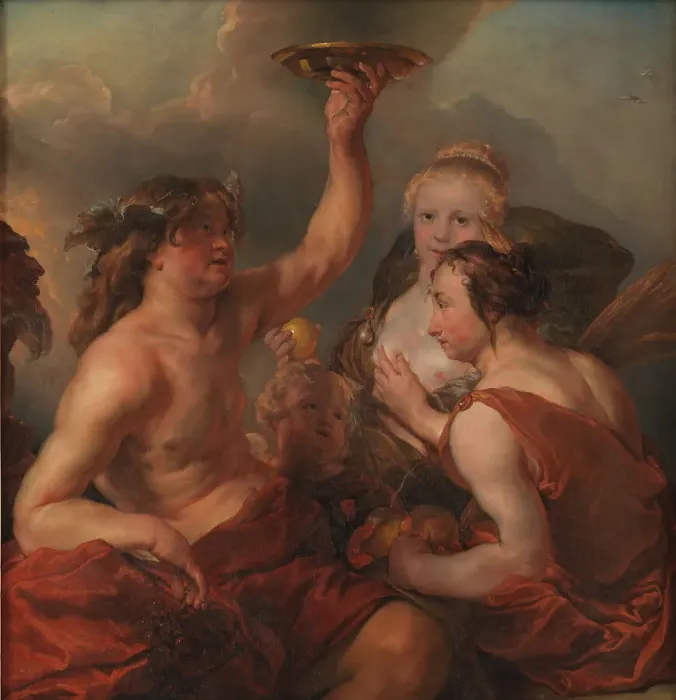 Framed Print : Bacchus, Ceres and Venus, 1612-1655. Creator: Cornelis Schut I