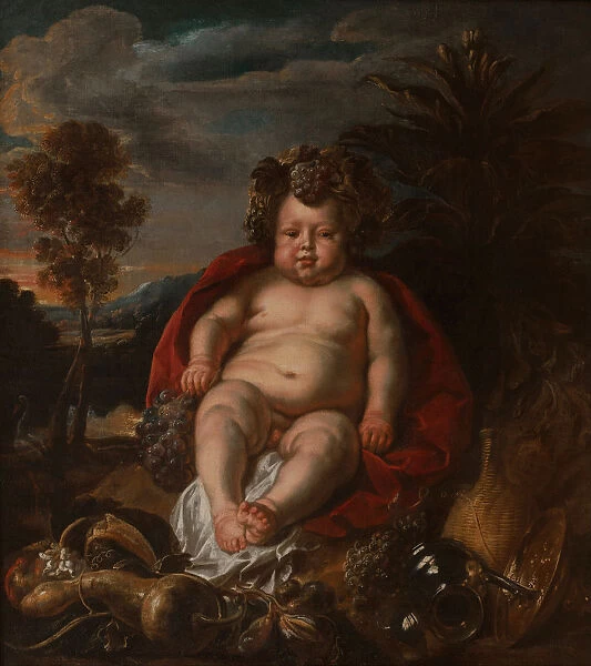 Bacchus as a child. Artist: Jordaens, Jacob (1593-1678)