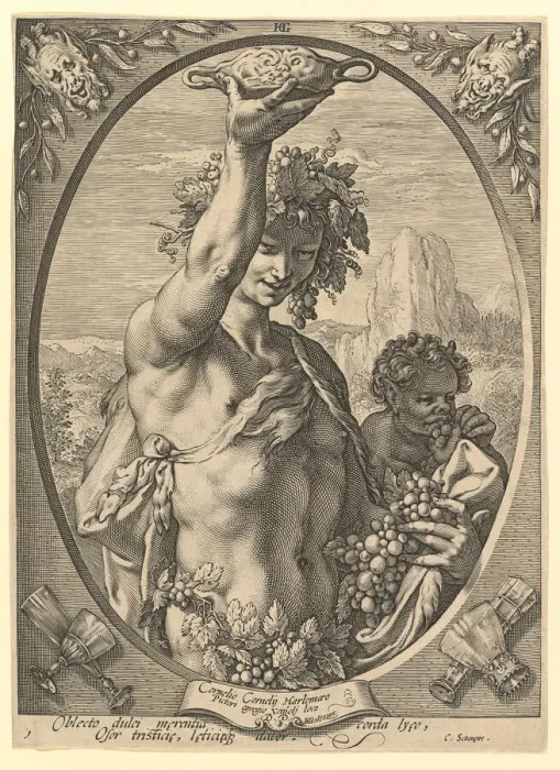 Framed Print : Bacchus. n. d. Creator: Hendrik Goltzius Framed Print : Bacchus. n. d. Creator: Hendrik Goltzius