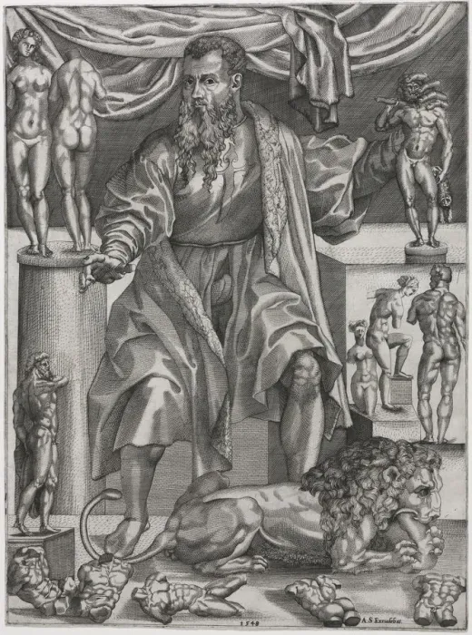 Framed Print : Baccio Bandinelli, 1548. Creator: Nicolo della Casa (French, active 1543-48) Framed Print : Baccio Bandinelli, 1548. Creator: Nicolo della Casa (French, active 1543-48)