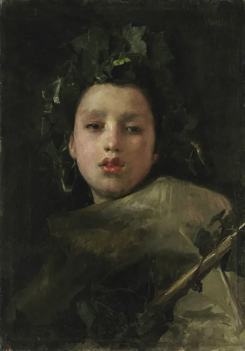 Framed Print : Bacco Fanciullo (Young Bacchus), 1874. Creator: Mancini, Antonio (1852-1930) Framed Print : Bacco Fanciullo (Young Bacchus), 1874. Creator: Mancini, Antonio (1852-1930)