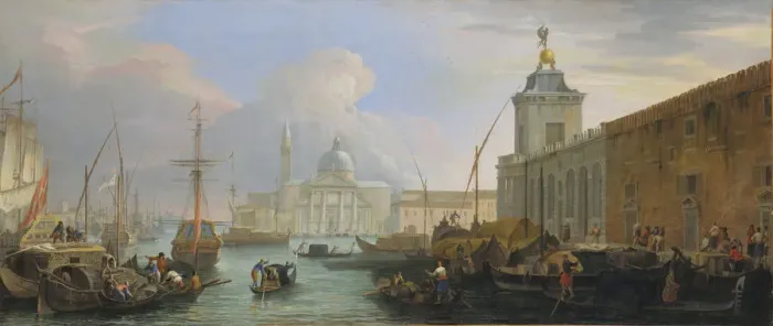 Framed Print : The Bacino, Venice, with the Dogana and a Distant View of the Isola di San Giorgio, ca Framed Print : The Bacino, Venice, with the Dogana and a Distant View of the Isola di San Giorgio, ca