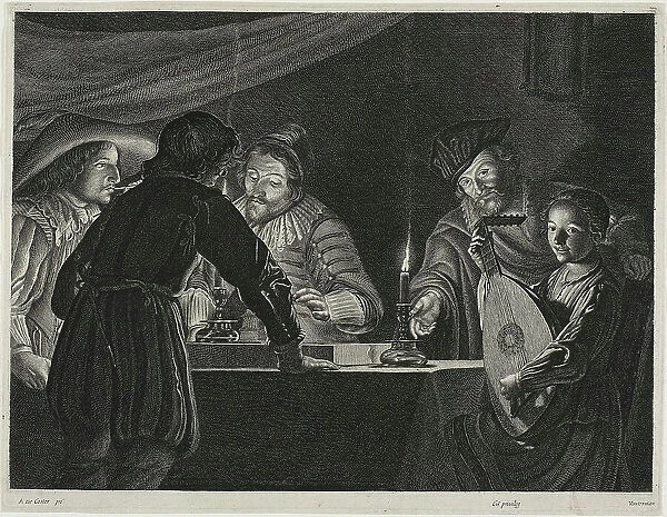 Backgammon Players, c. 1630. Creator: Lucas Vorsterman