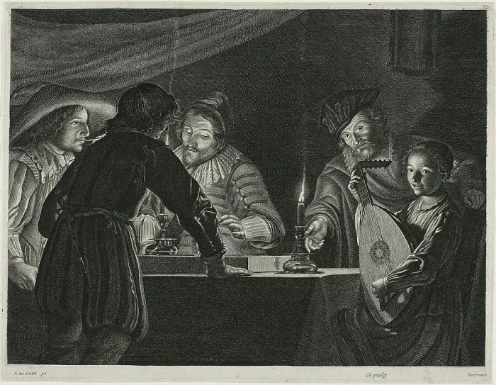Framed Print : Backgammon Players, c. 1630. Creator: Lucas Vorsterman Framed Print : Backgammon Players, c. 1630. Creator: Lucas Vorsterman