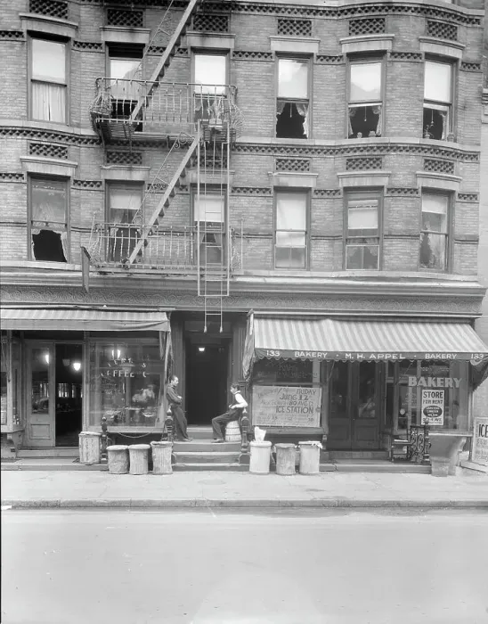Framed Print : Background photo for Hightstown project, 133 Avenue D, New York City, 1936. Creator: Dorothea Lange Framed Print : Background photo for Hightstown project, 133 Avenue D, New York City, 1936. Creator: Dorothea Lange