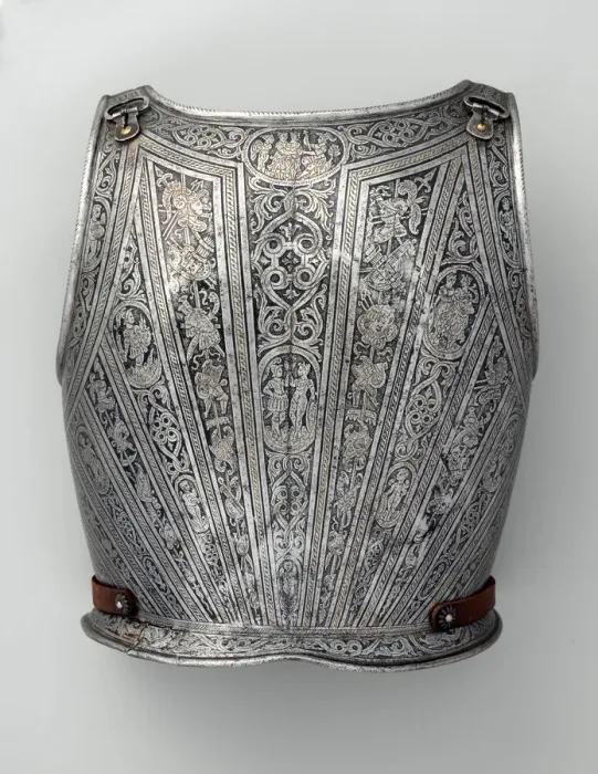 Framed Print : Backplate of an armour for Vincenzo Luigi di Capua (d. 1627), Italian, Milan, ca. 1595