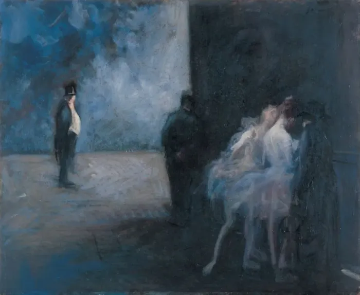 Framed Print : Backstage - Symphony in Blue, Between 1900 and 1923 Framed Print : Backstage - Symphony in Blue, Between 1900 and 1923