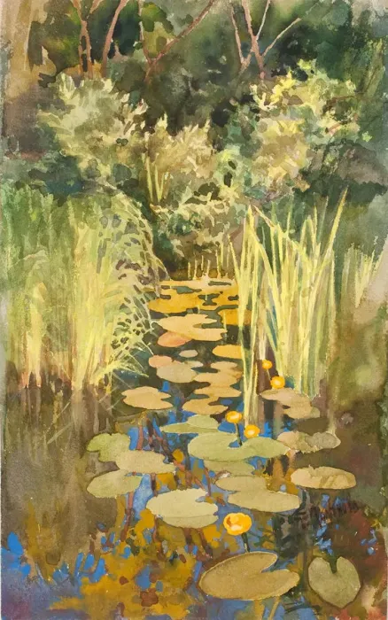 Framed Print : Backwater in Abramtsevo, c. 1888. Artist: Polenova, Elena Dmitryevna (1850-1898) Framed Print : Backwater in Abramtsevo, c. 1888. Artist: Polenova, Elena Dmitryevna (1850-1898)