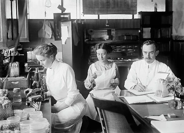 Bacteriology - Dr. George Stiles, 1912. Creator: Harris & Ewing. Bacteriology - Dr. George Stiles, 1912. Creator: Harris & Ewing