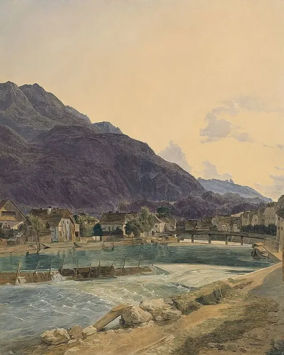 Framed Print : Bad Ischl, 1833. Creator: Ferdinand Georg Waldmuller Framed Print : Bad Ischl, 1833. Creator: Ferdinand Georg Waldmuller