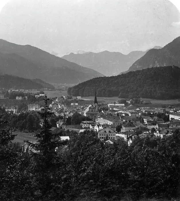Framed Print : Bad Ischl, at the foot of Hoher Dachstein, Salzkammergut, Austria, c1900s. Artist: Wurthle & Sons Framed Print : Bad Ischl, at the foot of Hoher Dachstein, Salzkammergut, Austria, c1900s. Artist: Wurthle & Sons