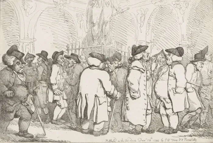 Framed Print : Bad News Upon Change, December 28, 1794. December 28, 1794. Creator: Thomas Rowlandson Framed Print : Bad News Upon Change, December 28, 1794. December 28, 1794. Creator: Thomas Rowlandson