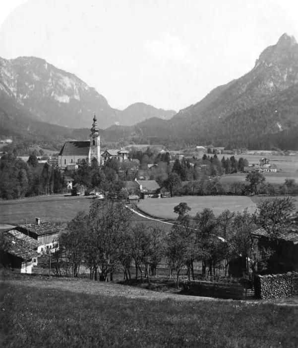 Framed Print : Bad Reichenhall and Grossgmain, Germany and Austria, c1900s. Artist: Wurthle & Sons Framed Print : Bad Reichenhall and Grossgmain, Germany and Austria, c1900s. Artist: Wurthle & Sons