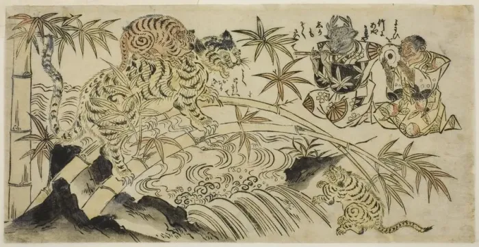 Framed Print : The Bad Tiger Cub, c. 1730. Creator: Unknown Framed Print : The Bad Tiger Cub, c. 1730. Creator: Unknown
