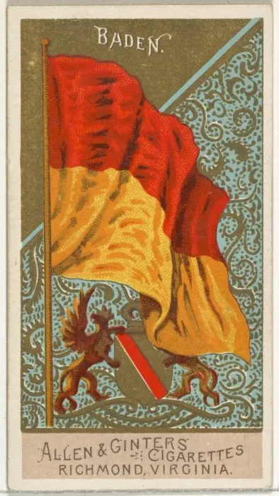 Framed Print : Baden, from Flags of All Nations, Series 2 (N10) for Allen & Ginter Cigarettes Brands Framed Print : Baden, from Flags of All Nations, Series 2 (N10) for Allen & Ginter Cigarettes Brands