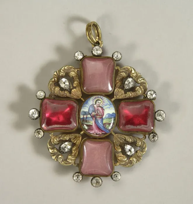 Framed Print : Badge of the Order of Saint Anna with Diamonds, Late 18th cent Artist: Orders, decorations and medals Framed Print : Badge of the Order of Saint Anna with Diamonds, Late 18th cent Artist: Orders, decorations and medals