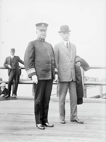 Badger, Charles Johnston, Rear Admiral, U.S.N. Left, with Admiral Fiske, 1914. Creator: Harris & Ewing. Badger, Charles Johnston, Rear Admiral, U.S.N. Left, with Admiral Fiske, 1914. Creator: Harris & Ewing