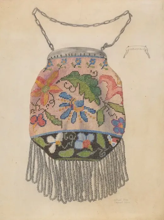 Framed Print : Bag, 1935 / 1942. Creator: Samuel O. Klein Framed Print : Bag, 1935 / 1942. Creator: Samuel O. Klein