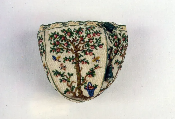 Framed Print : Bag (Beaded), France, 18th century. Creator: Unknown Framed Print : Bag (Beaded), France, 18th century. Creator: Unknown