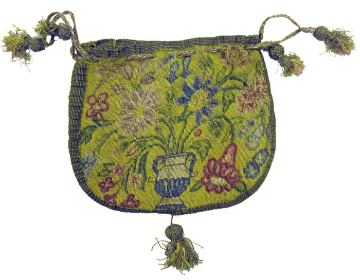 Framed Print : Bag, England, 17th century. Creator: Unknown Framed Print : Bag, England, 17th century. Creator: Unknown