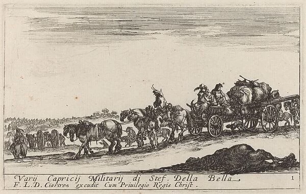 Baggage Train, c. 1641. Creator: Stefano della Bella