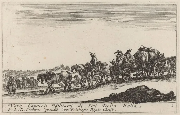 Framed Print : Baggage Train, c. 1641. Creator: Stefano della Bella Framed Print : Baggage Train, c. 1641. Creator: Stefano della Bella