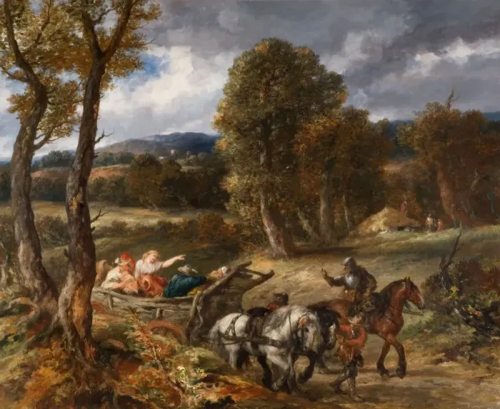 Framed Print : The Baggage Wagon, 1884. Creator: Sir John Gilbert