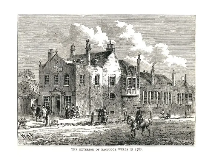 Framed Print : Bagnigge Wells, 1780 Framed Print : Bagnigge Wells, 1780