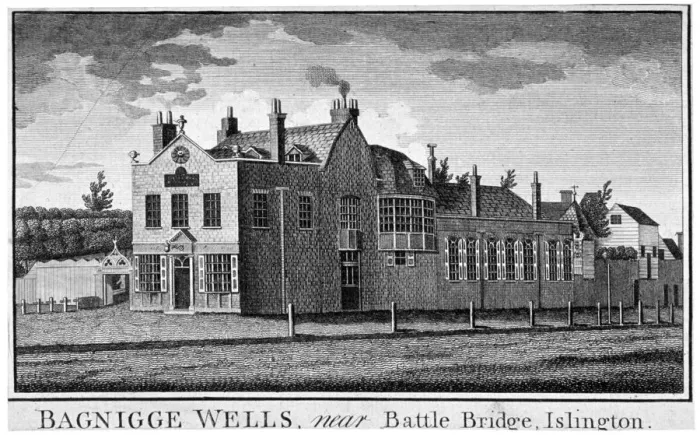 Framed Print : Bagnigge Wells near Battle Bridge, London, c1800 Framed Print : Bagnigge Wells near Battle Bridge, London, c1800