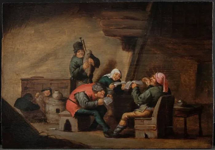 Framed Print : Bagpipe Music and Singing. The Five Senses: The Sense of Hearing, 1637-1656. Creator: Anthonie Victoryns Framed Print : Bagpipe Music and Singing. The Five Senses: The Sense of Hearing, 1637-1656. Creator: Anthonie Victoryns