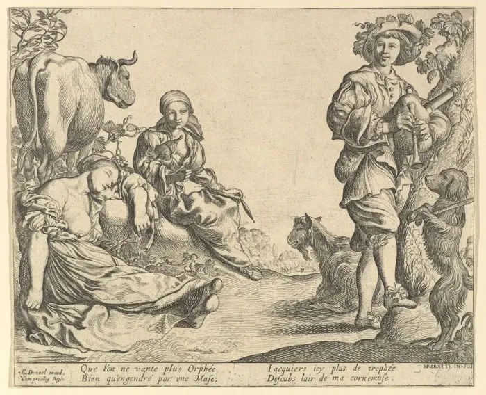 Framed Print : Bagpipe Player, 1610-50. Creator: Pierre Brebiette Framed Print : Bagpipe Player, 1610-50. Creator: Pierre Brebiette
