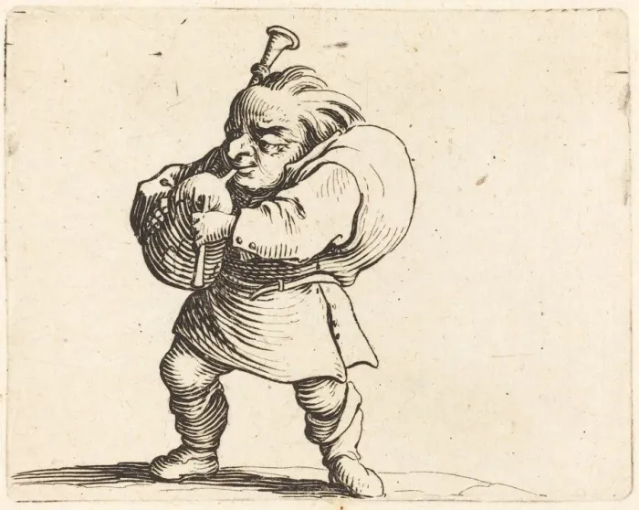 Framed Print : The Bagpipe Player, c. 1622. Creator: Jacques Callot Framed Print : The Bagpipe Player, c. 1622. Creator: Jacques Callot