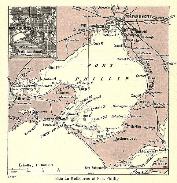 Baie de Melbourne et Port Phillip; Les Terres Du Pacifique, 1914. Creator: Unknown