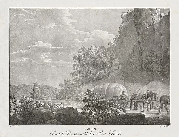 Baiern, Riedels Denkmahl bei Post-Saal. Creator: Jakob Alt (Austrian, 1789-1872)