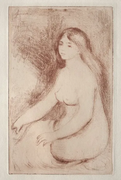 Framed Print : Baigneuse assise, c. 1905. Creator: Pierre-Auguste Renoir (French, 1841-1919) Framed Print : Baigneuse assise, c. 1905. Creator: Pierre-Auguste Renoir (French, 1841-1919)