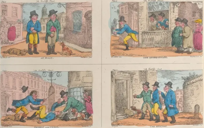 Framed Print : The Bailiffs Hunt: At Fault, The Second Escape, Double and Squat, and The Seizure, 1809 Framed Print : The Bailiffs Hunt: At Fault, The Second Escape, Double and Squat, and The Seizure, 1809