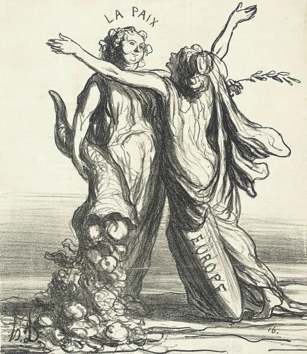 Framed Print : Un Baiser de circonstance, 1867. Creator: Honore Daumier Framed Print : Un Baiser de circonstance, 1867. Creator: Honore Daumier