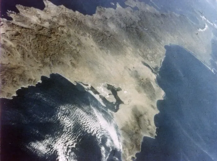 Framed Print : Baja California seen from aboard the second Space Shuttle flight, November 1981. Creator: NASA Framed Print : Baja California seen from aboard the second Space Shuttle flight, November 1981. Creator: NASA