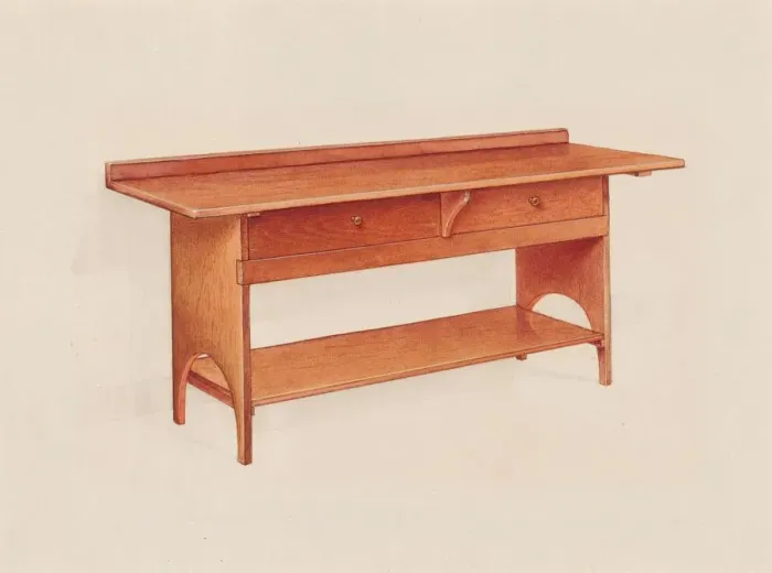Framed Print : Bake Room Table, c. 1936. Creator: Alfred H. Smith Framed Print : Bake Room Table, c. 1936. Creator: Alfred H. Smith