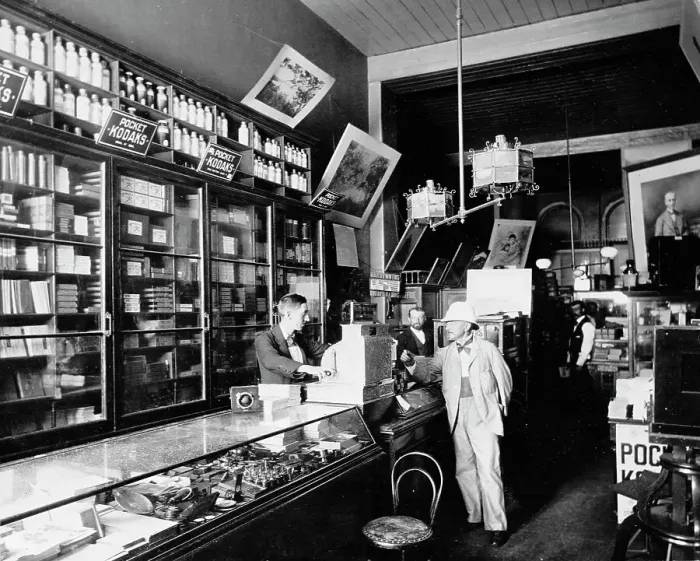 Framed Print : Baker and Rouse shop, Sydney, Australia, between 1895 and 1910. Creator: Unknown Framed Print : Baker and Rouse shop, Sydney, Australia, between 1895 and 1910. Creator: Unknown