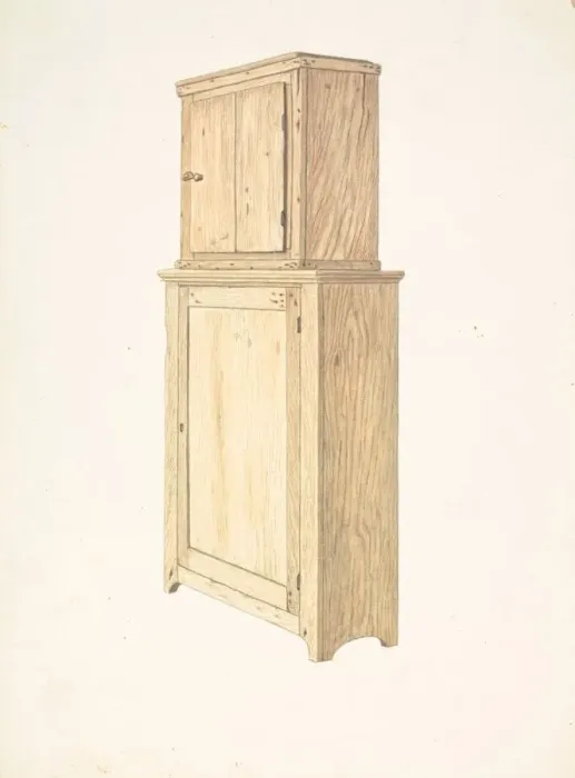 Framed Print : Bakers Cabinet, c. 1937. Creator: Unknown Framed Print : Bakers Cabinet, c. 1937. Creator: Unknown