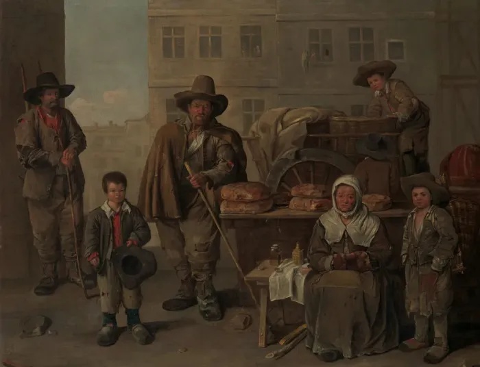 Framed Print : The Bakers Cart, 1656. Creator: Jean Michelin Framed Print : The Bakers Cart, 1656. Creator: Jean Michelin