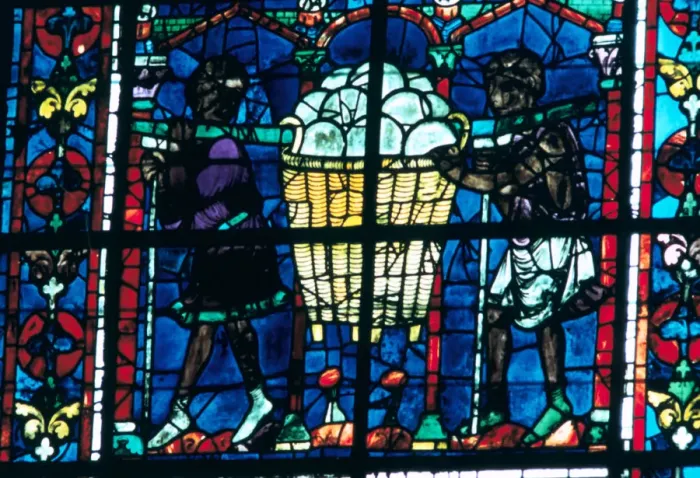 Framed Print : The Bakers, stained glass, Chartres Cathedral, France, 1194-1260 Framed Print : The Bakers, stained glass, Chartres Cathedral, France, 1194-1260