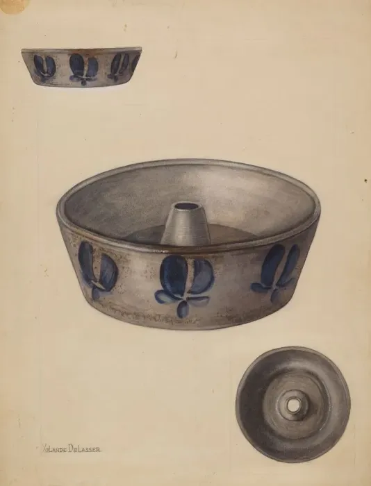 Framed Print : Baking Dish, c. 1936. Creator: Yolande Delasser Framed Print : Baking Dish, c. 1936. Creator: Yolande Delasser
