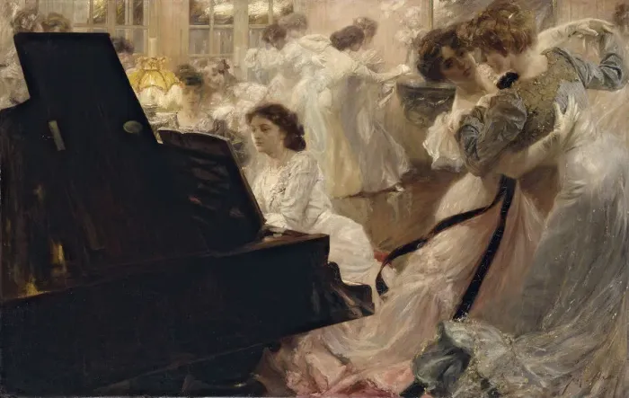 Framed Print : Bal blanc. Artist: Avy, Joseph Marius Jean (1871-1939) Framed Print : Bal blanc. Artist: Avy, Joseph Marius Jean (1871-1939)
