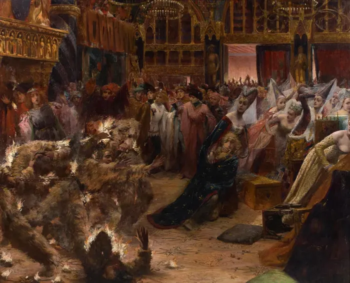 Framed Print : Bal des Ardents, 1880s Framed Print : Bal des Ardents, 1880s