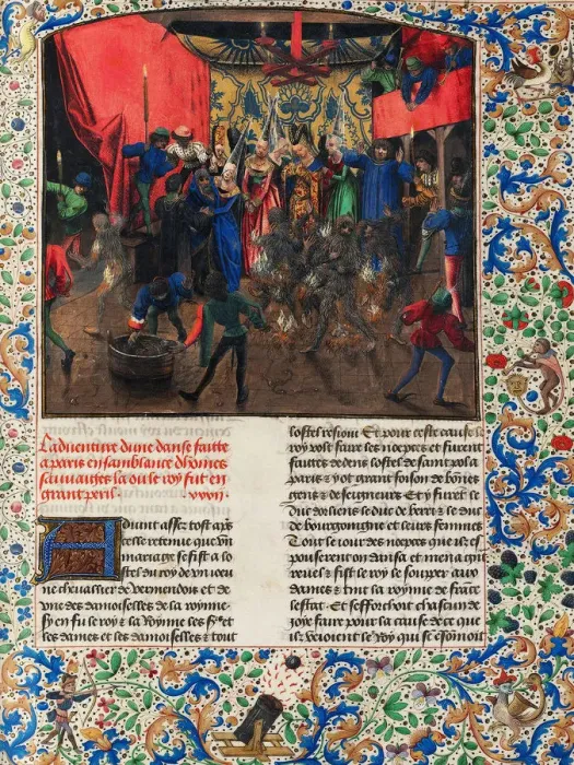 Framed Print : Bal des Ardents, ca 1470-1475 Framed Print : Bal des Ardents, ca 1470-1475