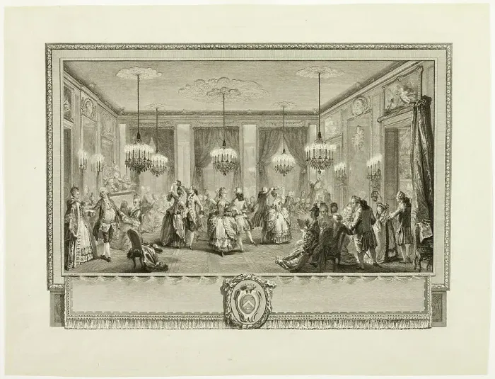 Framed Print : Bal Paré (The Jewel Ball), 1774. Creator: Antoine Jean Duclos Framed Print : Bal Paré (The Jewel Ball), 1774. Creator: Antoine Jean Duclos